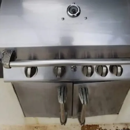 Built-in cleaned and polished — before