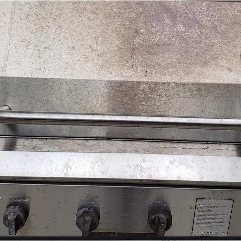 ProFire hood, polished — before