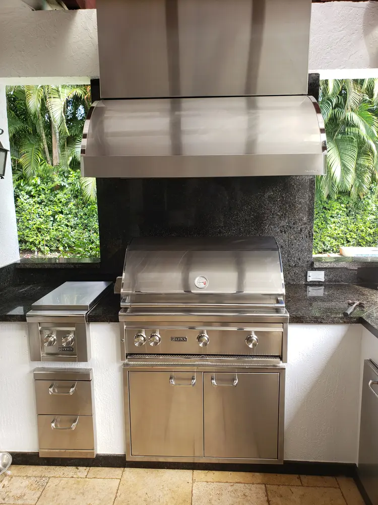 A spotless stainless-steel grill restored by RNR Appliances
